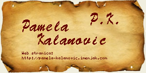 Pamela Kalanović vizit kartica